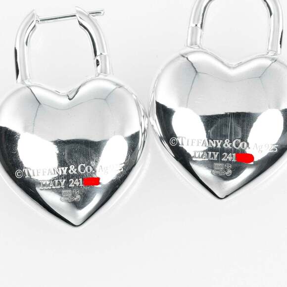 TIFFANY Silver Heart Earrings - Picture 4 of 7